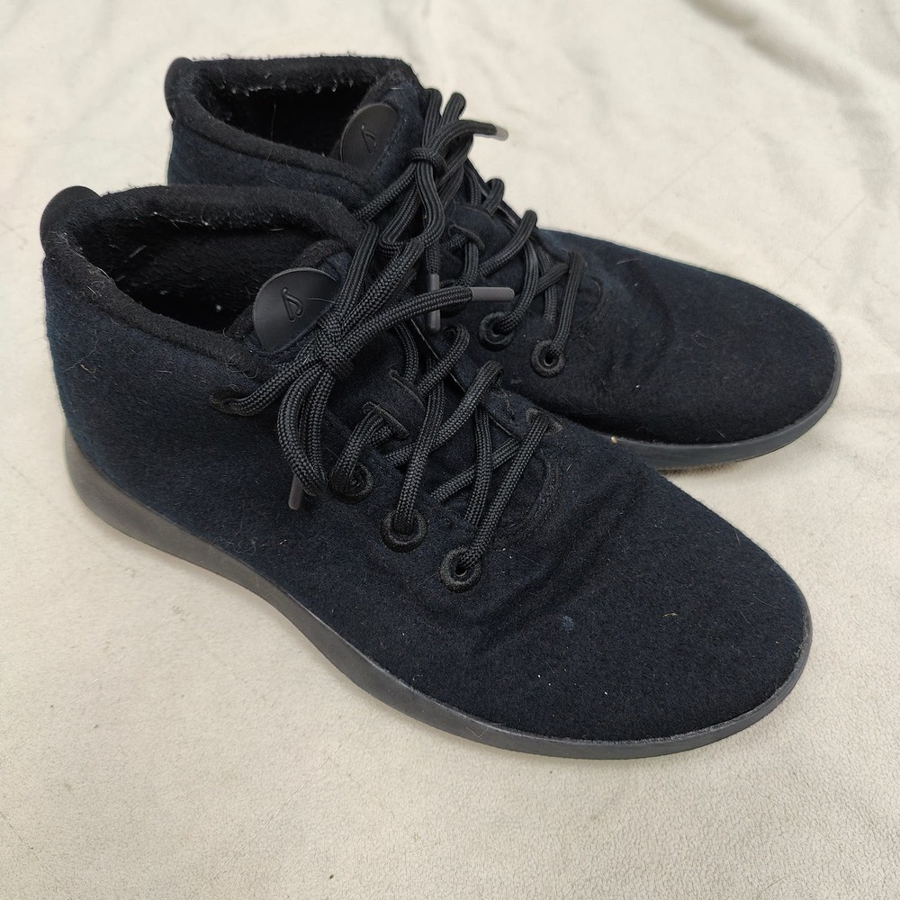 Allbirds Wool Runner Up Mizzle Sneakers Mens 11 Black WRU Lace Up Shoes Boots